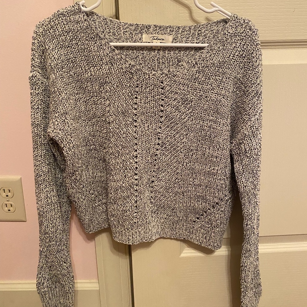 Grey Cropped Sweater